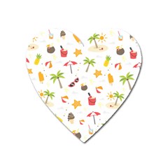 Summer Backgroundnature Beach Heart Magnet by Ravend