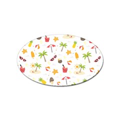 Summer Backgroundnature Beach Sticker Oval (100 Pack) by Ravend