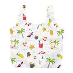 Summer Backgroundnature Beach Full Print Recycle Bag (l) by Ravend