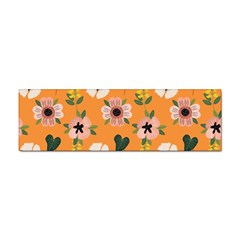 Flower White Pattern Floral Sticker (bumper) by Ravend