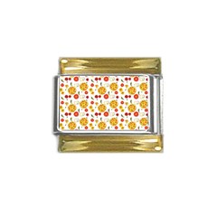 Illustration Pizza Background Vegetable Gold Trim Italian Charm (9mm) by Ravend