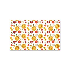 Illustration Pizza Background Vegetable Sticker (rectangular) by Ravend