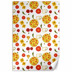 Illustration Pizza Background Vegetable Canvas 24  X 36  by Ravend