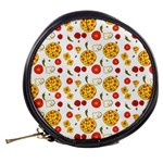 Illustration Pizza Background Vegetable Mini Makeup Bag Back