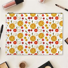 Illustration Pizza Background Vegetable Cosmetic Bag (xl) by Ravend