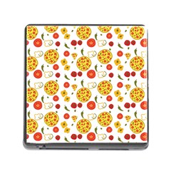 Illustration Pizza Background Vegetable Memory Card Reader (square 5 Slot) by Ravend