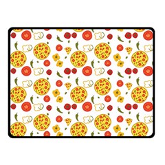 Illustration Pizza Background Vegetable Fleece Blanket (small) by Ravend