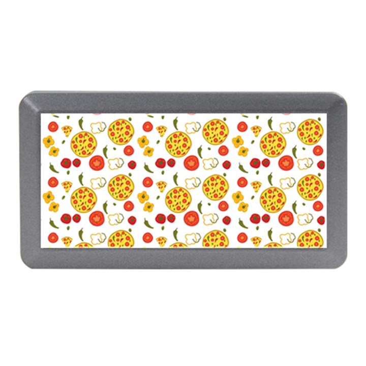 Illustration Pizza Background Vegetable Memory Card Reader (Mini)