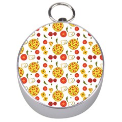 Illustration Pizza Background Vegetable Silver Compasses by Ravend