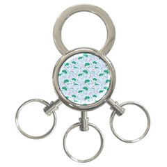 Flower Pattern Wallpaper Seamless 3-ring Key Chain by Ravend