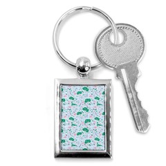 Flower Pattern Wallpaper Seamless Key Chain (rectangle) by Ravend