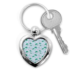 Flower Pattern Wallpaper Seamless Key Chain (heart) by Ravend