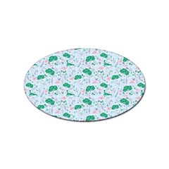 Flower Pattern Wallpaper Seamless Sticker (oval) by Ravend