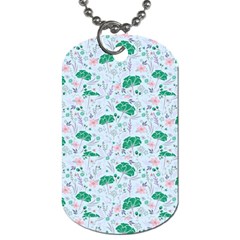 Flower Pattern Wallpaper Seamless Dog Tag (two Sides) by Ravend