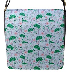 Flower Pattern Wallpaper Seamless Flap Closure Messenger Bag (s) by Ravend