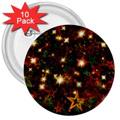 Christmas Xmas Stars Star Advent Background 3  Buttons (10 pack) 