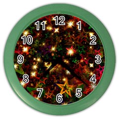 Christmas Xmas Stars Star Advent Background Color Wall Clock