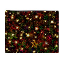 Christmas Xmas Stars Star Advent Background Cosmetic Bag (XL)