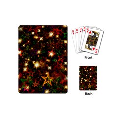 Christmas Xmas Stars Star Advent Background Playing Cards Single Design (Mini)