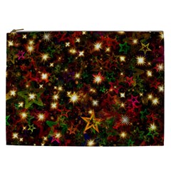 Christmas Xmas Stars Star Advent Background Cosmetic Bag (XXL)