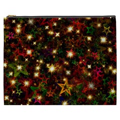 Christmas Xmas Stars Star Advent Background Cosmetic Bag (XXXL)