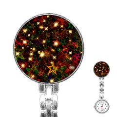 Christmas Xmas Stars Star Advent Background Stainless Steel Nurses Watch