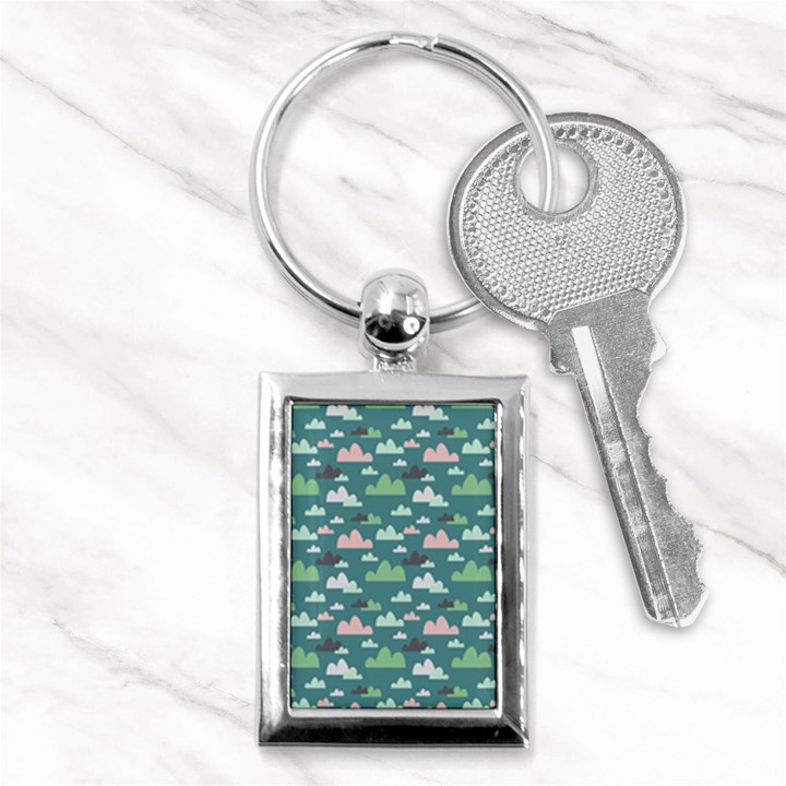 Llama Clouds  Key Chain (Rectangle)