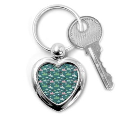 Llama Clouds  Key Chain (heart) by ConteMonfrey