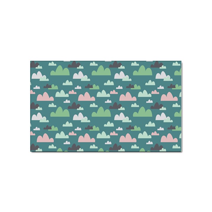 Llama Clouds  Sticker Rectangular (100 pack)