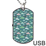 Llama Clouds  Dog Tag USB Flash (One Side) Front