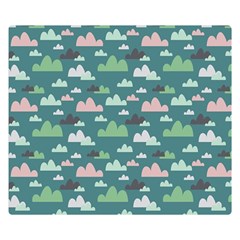 Llama Clouds  Double Sided Flano Blanket (small)  by ConteMonfrey