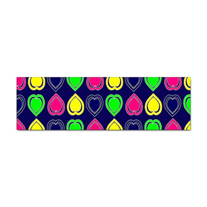 Blue Colorful Hearts Sticker (Bumper)