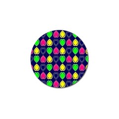 Blue Colorful Hearts Golf Ball Marker by ConteMonfrey