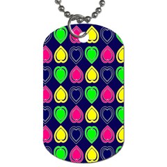 Blue Colorful Hearts Dog Tag (two Sides) by ConteMonfrey