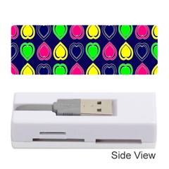 Blue Colorful Hearts Memory Card Reader (stick) by ConteMonfrey