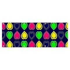 Blue Colorful Hearts Banner And Sign 8  X 3 