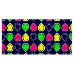 Blue Colorful Hearts Banner And Sign 8  X 4 