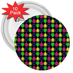 Colorful Mini Hearts 3  Buttons (10 Pack)  by ConteMonfrey