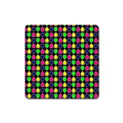 Colorful Mini Hearts Square Magnet by ConteMonfrey