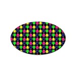 Colorful Mini Hearts Sticker Oval (100 pack) Front