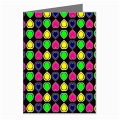 Colorful Mini Hearts Greeting Card by ConteMonfrey