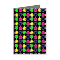 Colorful Mini Hearts Mini Greeting Card by ConteMonfrey