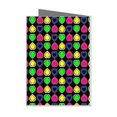 Colorful Mini Hearts Mini Greeting Cards (pkg Of 8) by ConteMonfrey