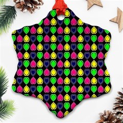 Colorful Mini Hearts Ornament (snowflake) by ConteMonfrey