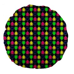 Colorful Mini Hearts Large 18  Premium Flano Round Cushions by ConteMonfrey