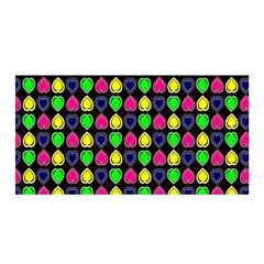 Colorful Mini Hearts Satin Wrap 35  X 70  by ConteMonfrey