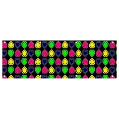 Colorful Mini Hearts Banner And Sign 9  X 3  by ConteMonfrey