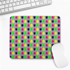 Colorful Mini Hearts Grey Large Mousepad by ConteMonfrey