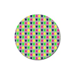 Colorful Mini Hearts Grey Magnet 3  (round) by ConteMonfrey