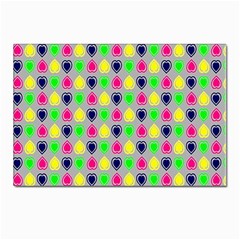 Colorful Mini Hearts Grey Postcard 4 x 6  (pkg Of 10) by ConteMonfrey